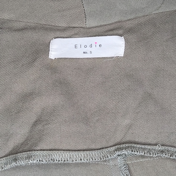 Elodie womans army green flowy utility vest - Picture 4 of 6